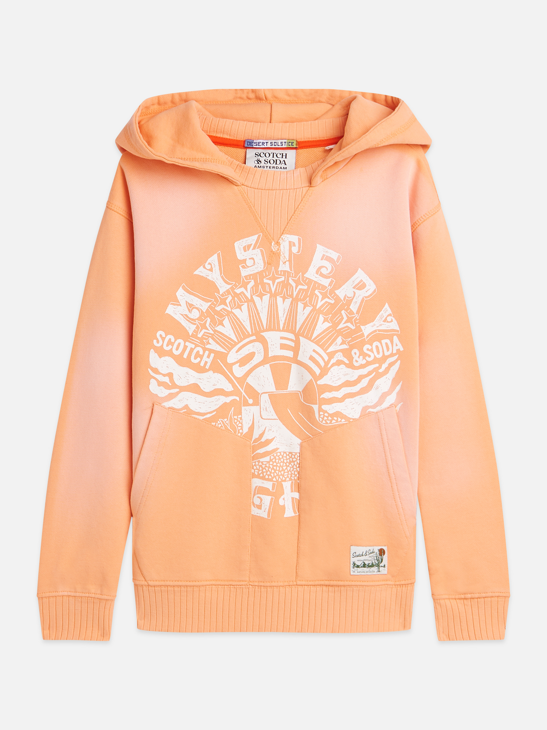 Boys artwork washed relaxed hoodie