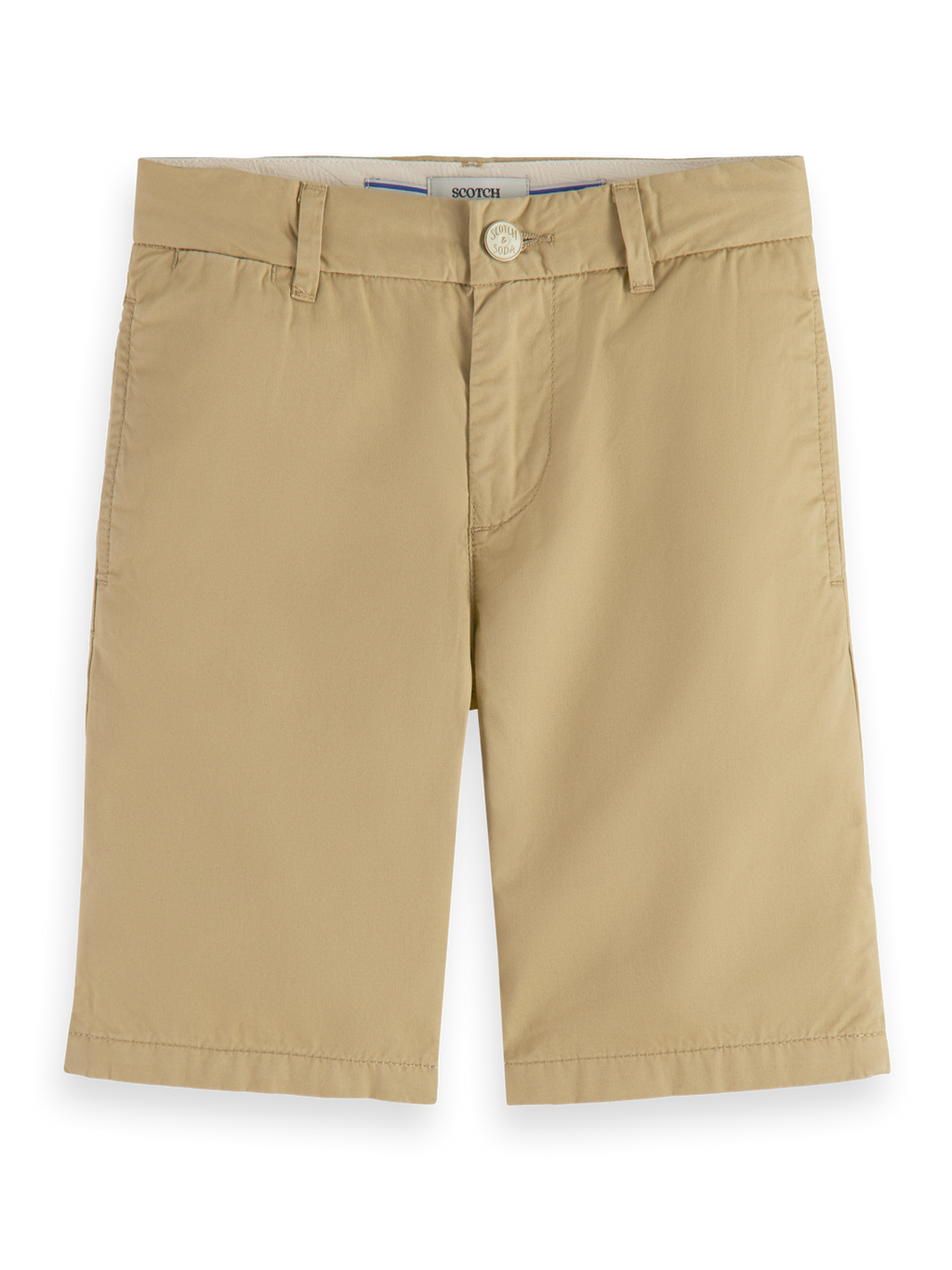 Boys LONGER-LENGTH COTTON CHINO SHORTS