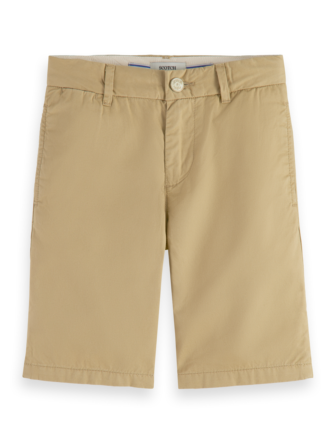 Boys LONGER-LENGTH COTTON CHINO SHORTS