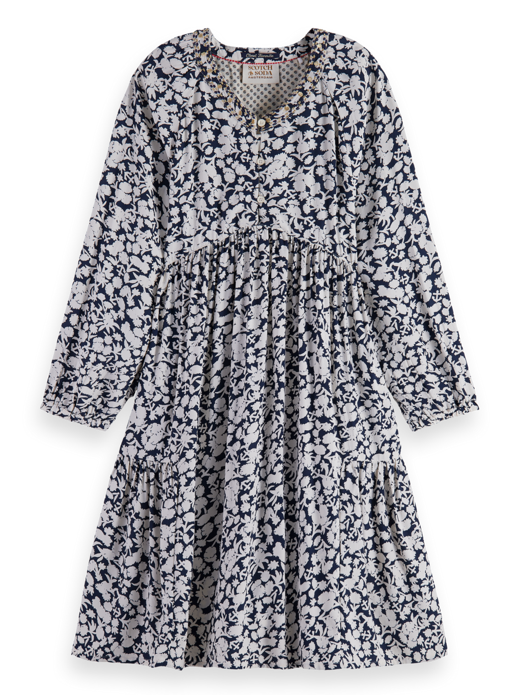 Girls PRINTED AND EMBELLISHED VISCOSE DRESS