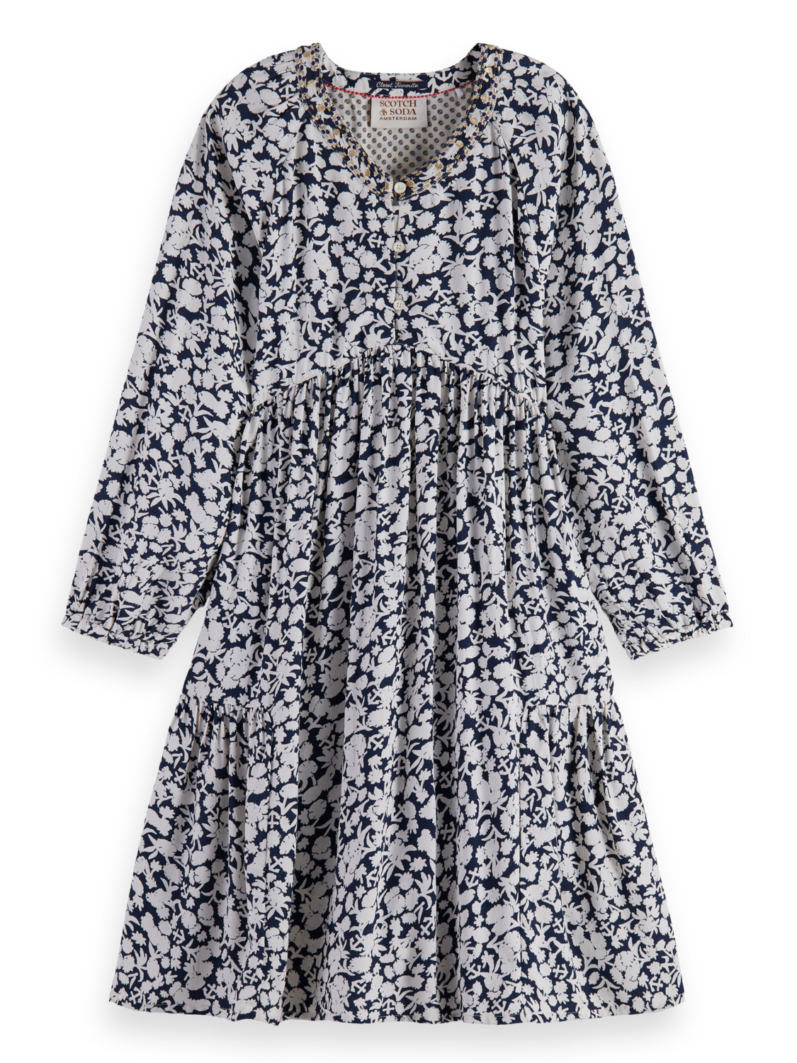 Girls PRINTED AND EMBELLISHED VISCOSE DRESS