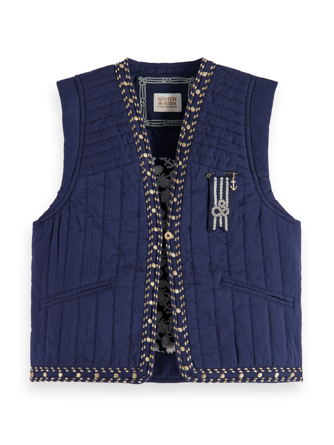 Girls LIGHTLY PADDED EMBROIDERED GILET