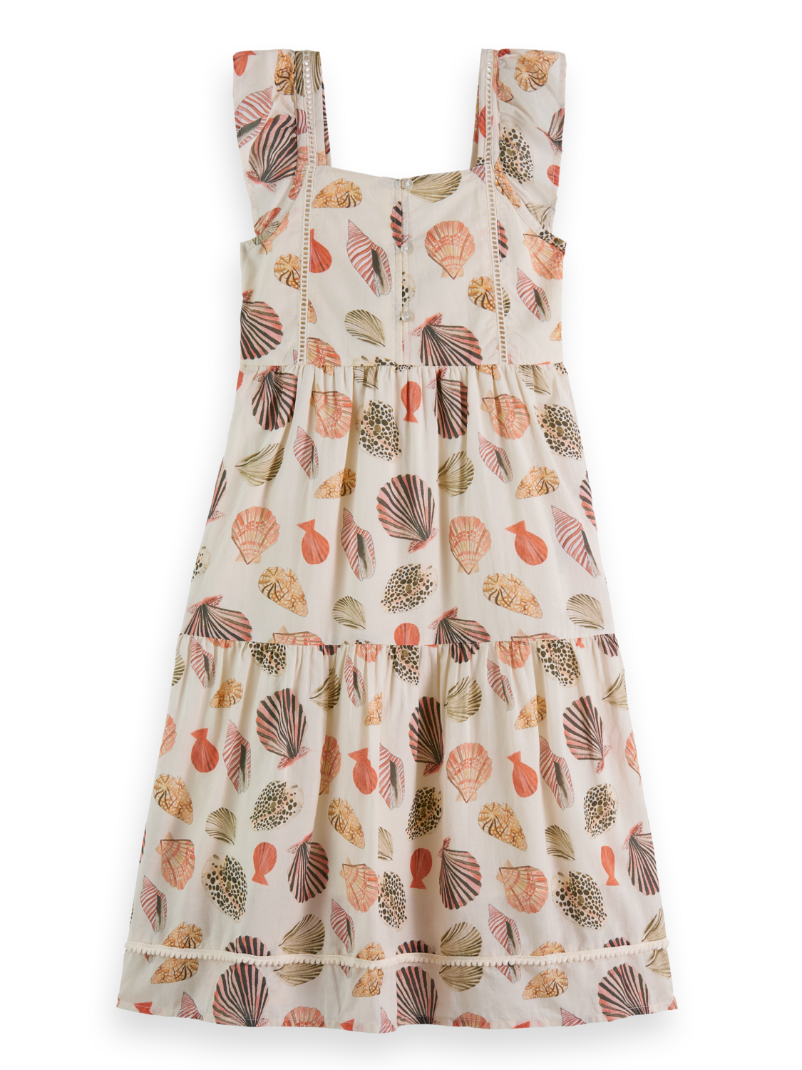 Girls CROSS STRAP ALL-OVER PRINTED MAXI DRESS