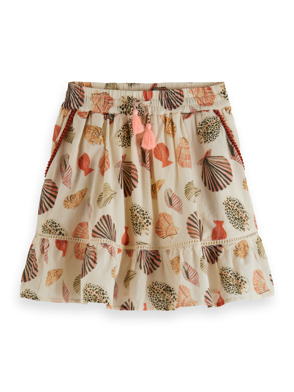Girls PRINTED POM POM TAPE SKIRT