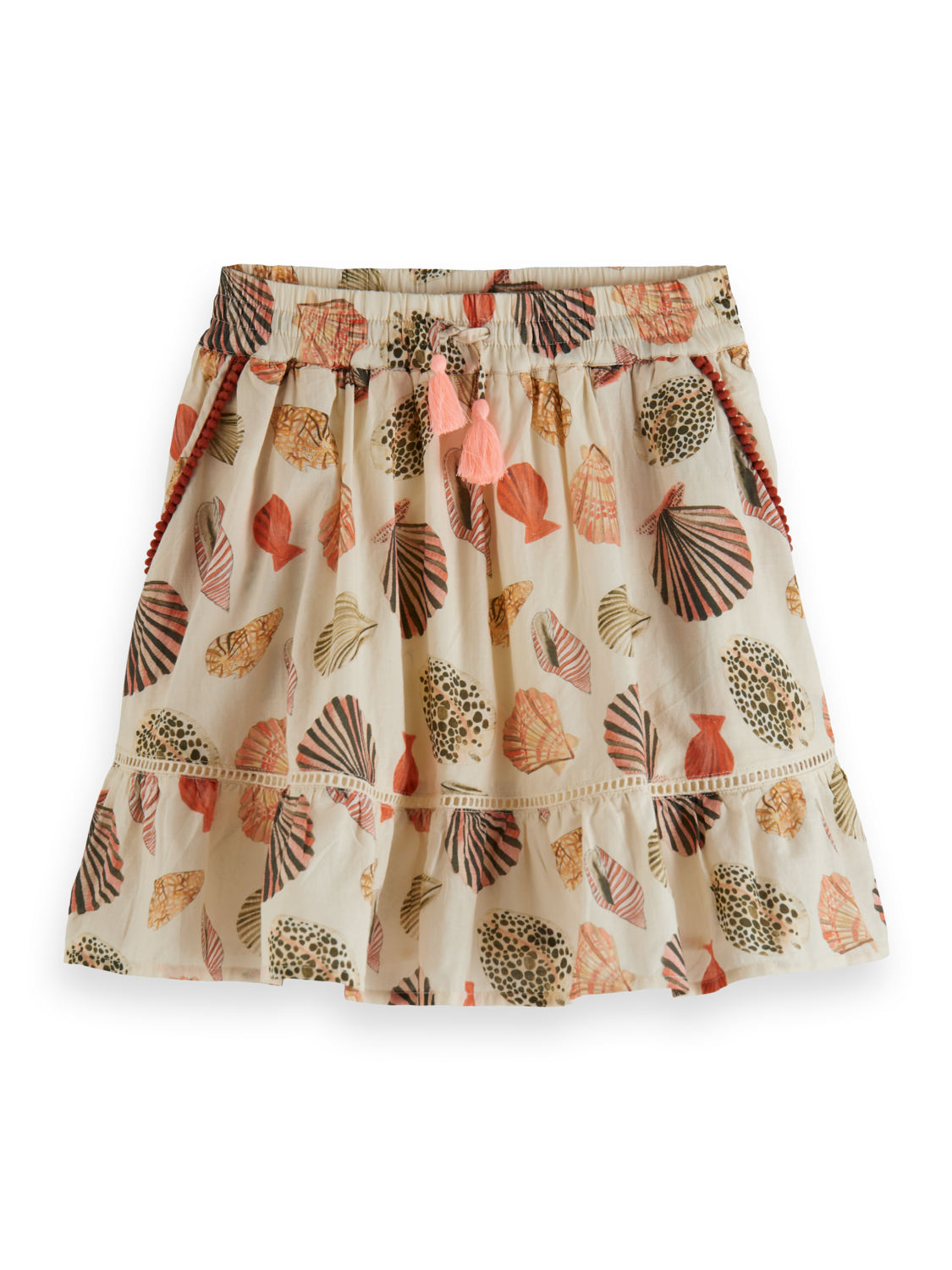 Girls PRINTED POM POM TAPE SKIRT