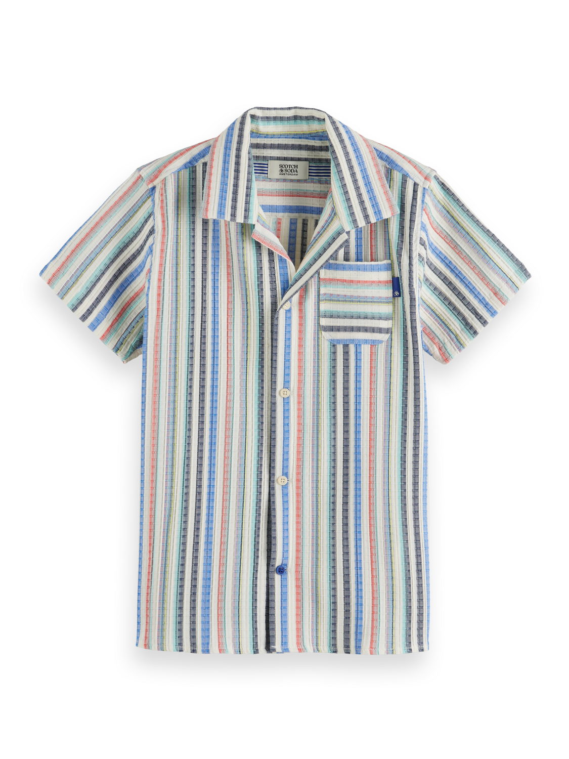 Boys STRUCTURED SHORT-SLEEVED STRIPE SHIRT
