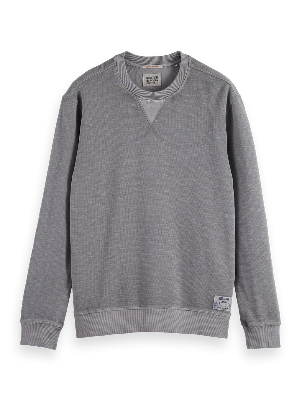 GARMENT-DYED STRUCTURED SWEATSHIRT