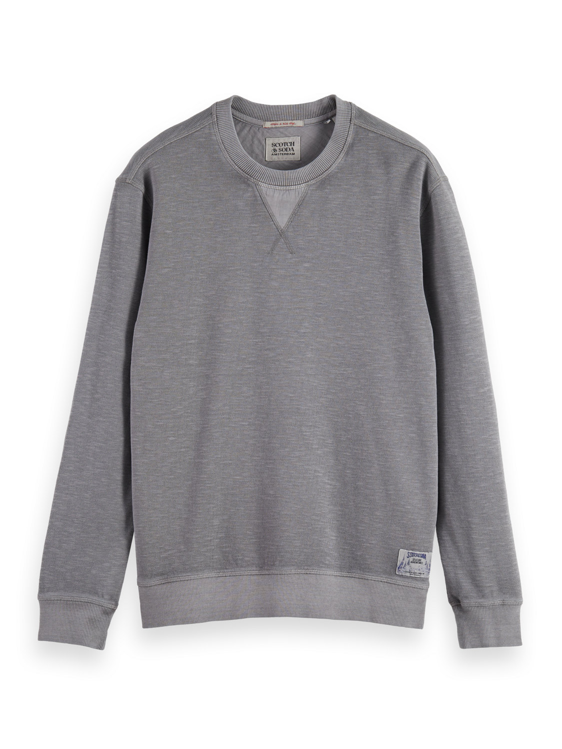 GARMENT-DYED STRUCTURED SWEATSHIRT