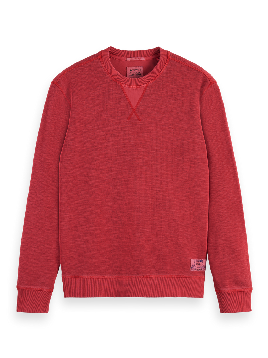 GARMENT-DYED STRUCTURED SWEATSHIRT