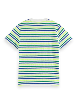 RELAXED-FIT YARN-DYED STRIPE COTTON-LINEN BLEND T-SHIRT