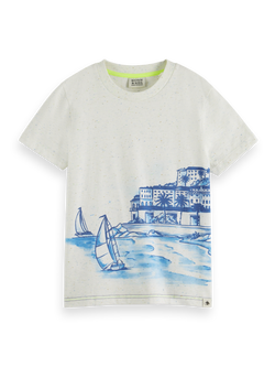 RELAXED-FIT PLACED ARTWORK NEPS T-SHIRT