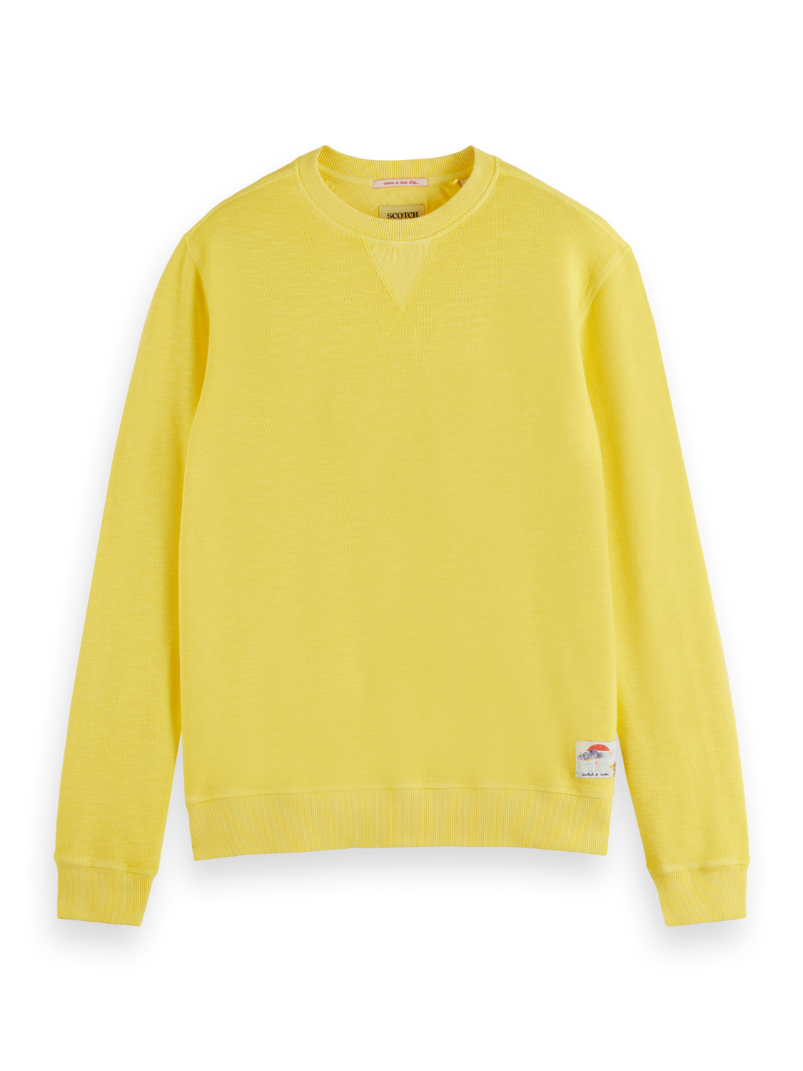 GARMENT-DYED STRUCTURED SWEATSHIRT