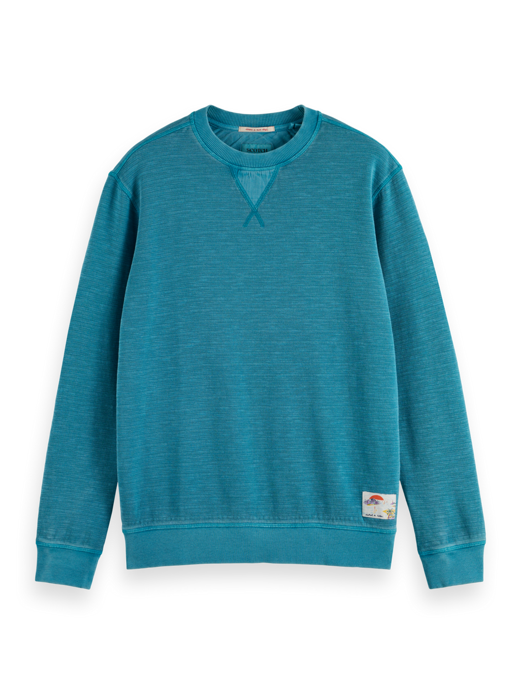 GARMENT-DYED STRUCTURED SWEATSHIRT