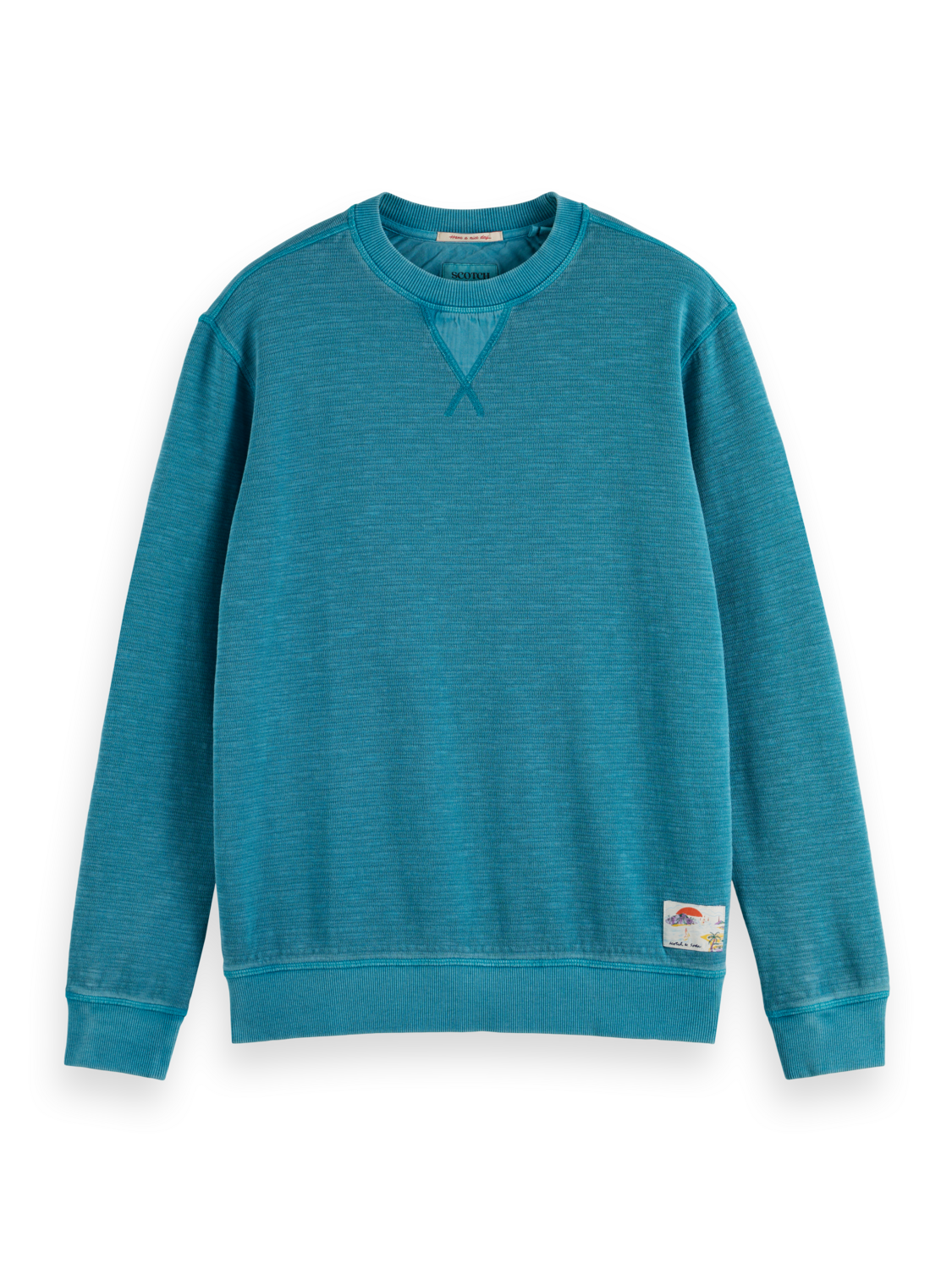 GARMENT-DYED STRUCTURED SWEATSHIRT