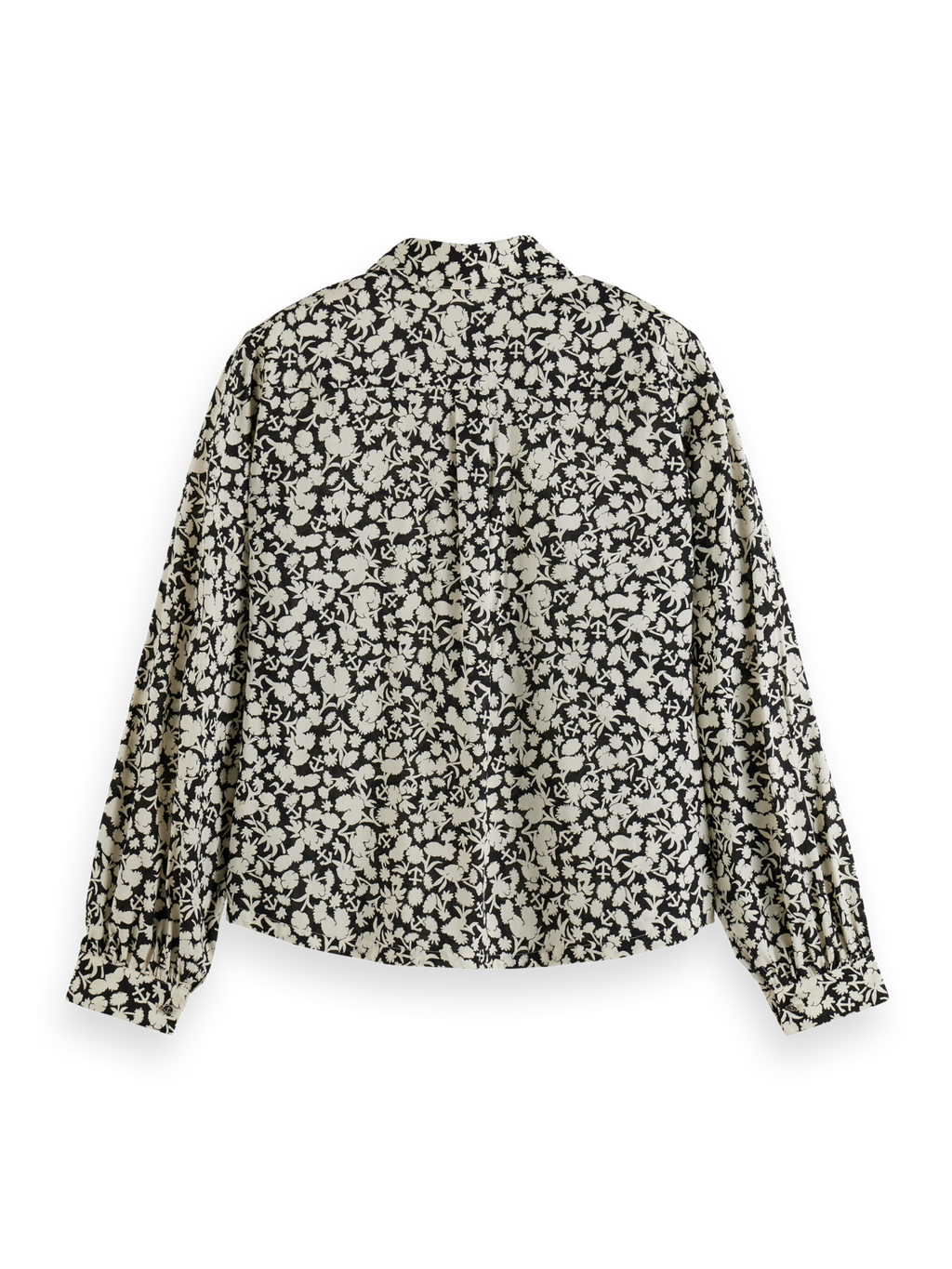ALL OVER PRINTED BALLOON SLEEVE SHIRT