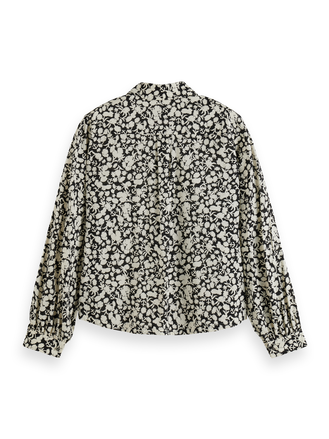 ALL OVER PRINTED BALLOON SLEEVE SHIRT