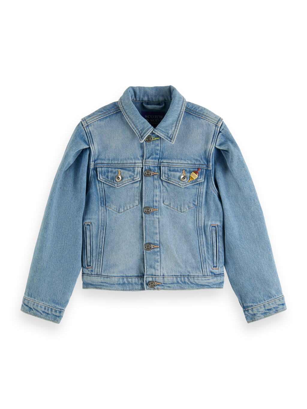Girls TRUCKER JACKET WITH PUFF SLEEVES