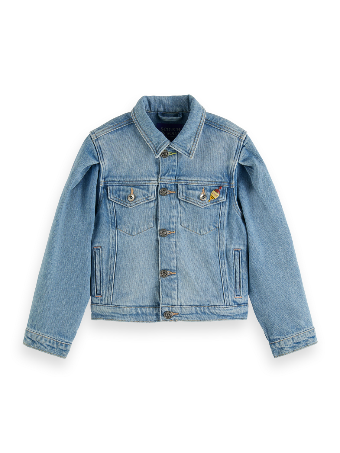Girls TRUCKER JACKET WITH PUFF SLEEVES