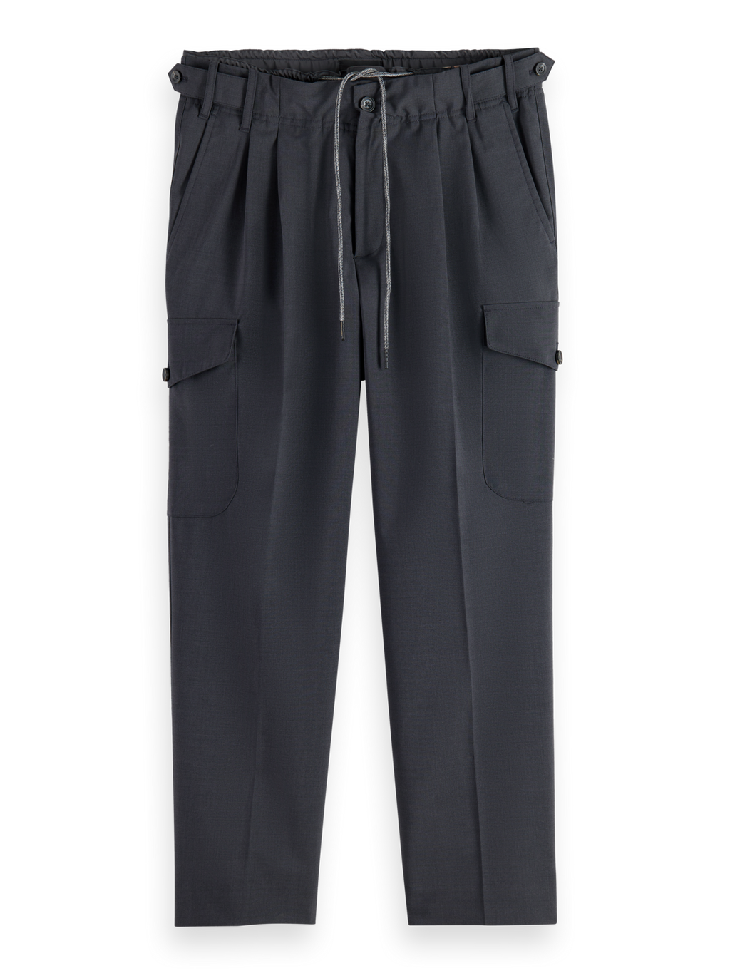 SEASONAL - LOOSE TAPERED NYLON-TRIMMED COOL WOOL CARGO PANTS