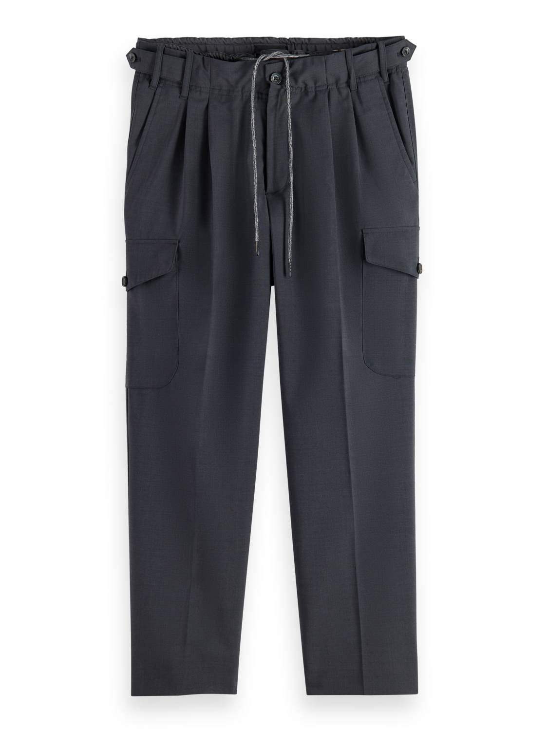 SEASONAL - LOOSE TAPERED NYLON-TRIMMED COOL WOOL CARGO PANTS