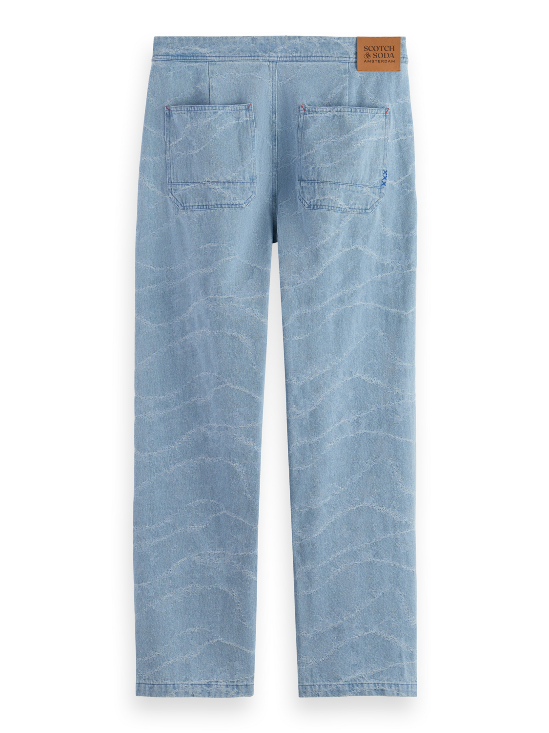 THE VERVE WORKWEAR PANT INDIGO WAVE JACQUARD