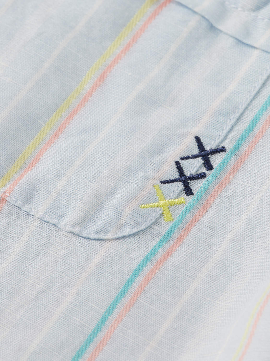Boys REGULAR-FIT YARN-DYED STRIPE COTTON LINEN SHIRT