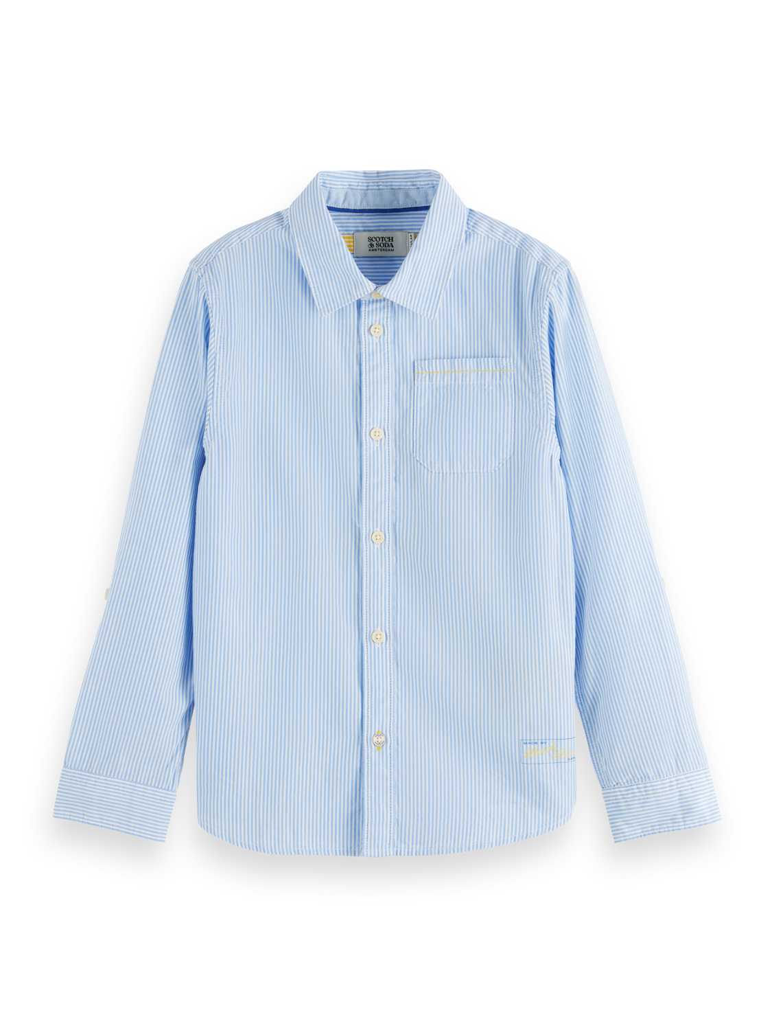 Boys REGULAR FIT CLASSIC YARN-DYED SHIRT WITH ARTWORK