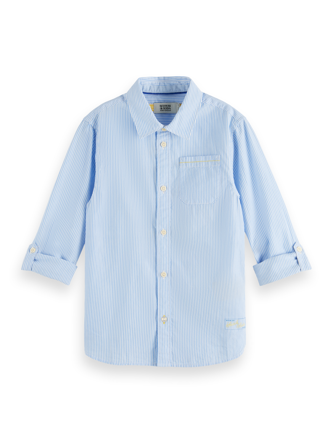 Boys REGULAR FIT CLASSIC YARN-DYED SHIRT WITH ARTWORK