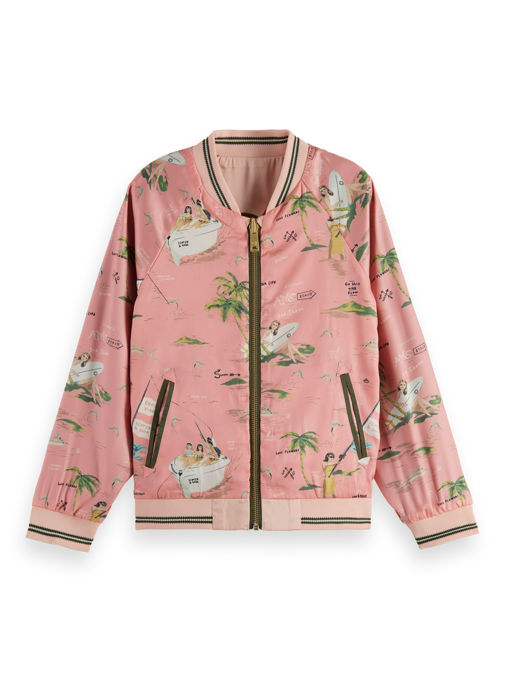 Girls REVERSIBLE PRINTED BOMBER JACKET