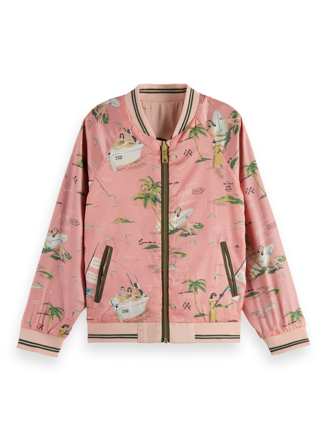 Girls REVERSIBLE PRINTED BOMBER JACKET