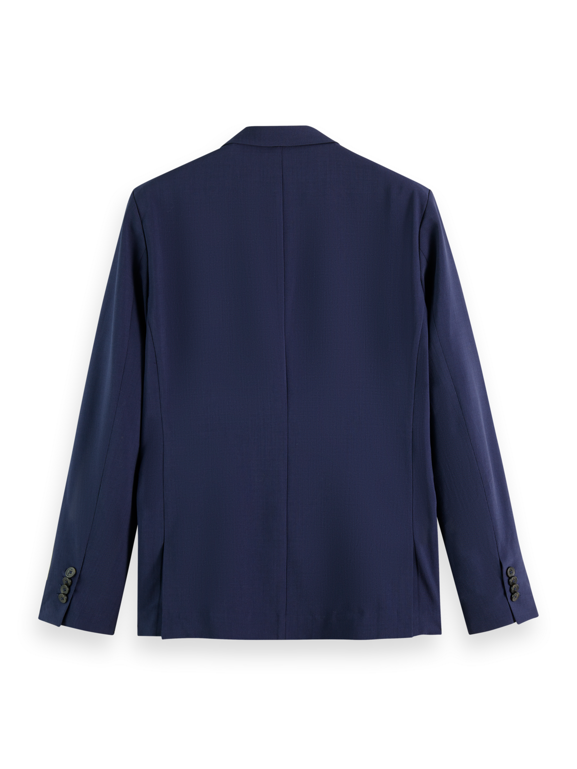 PINSTRIPED FINE WOOL-BLEND SEERSUCKER BLAZER