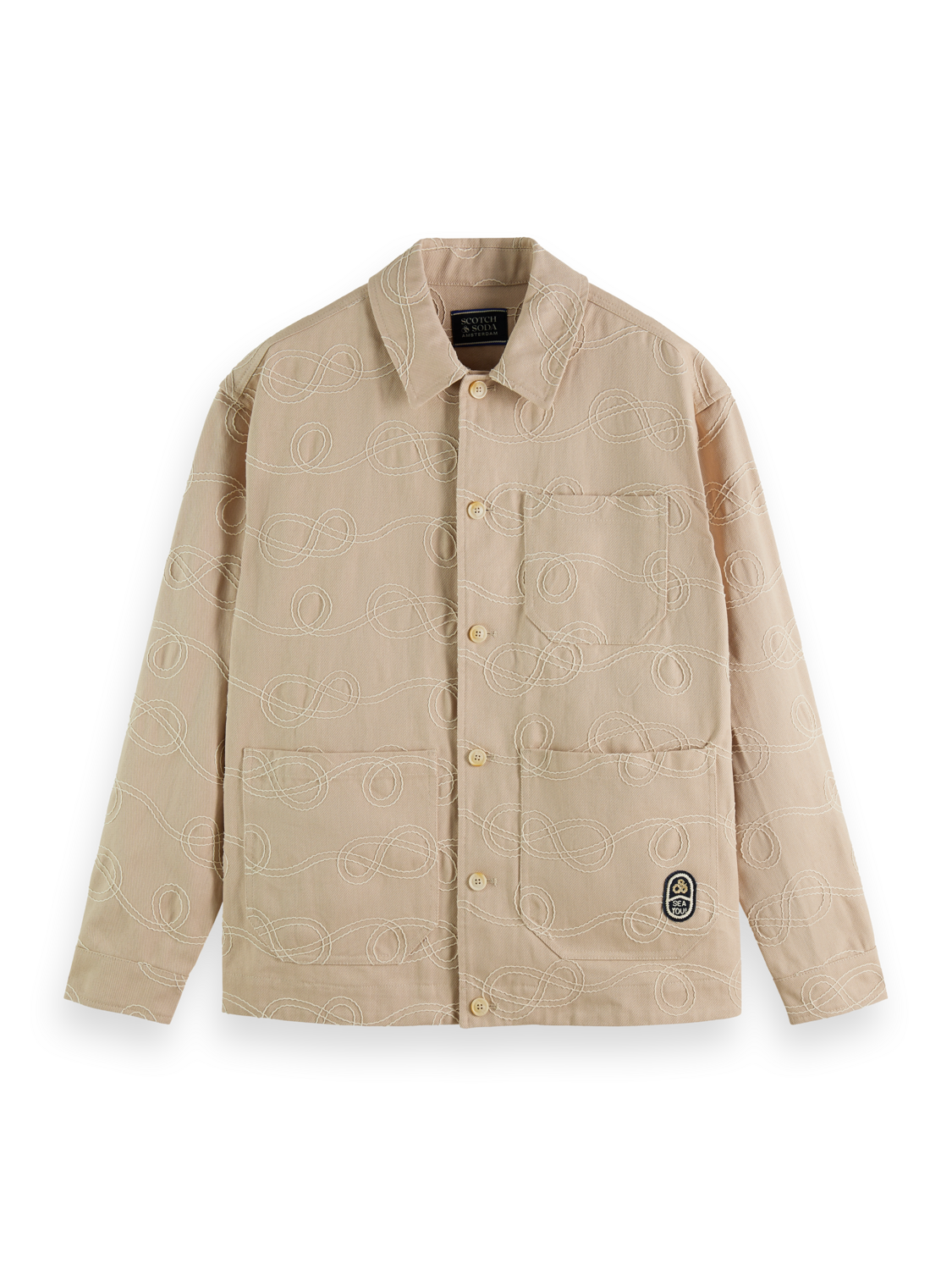 ROBE JACQUARD TWILL OVERSHIRT JACKET