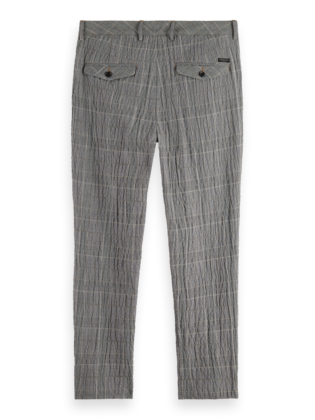 BLAKE - CHECKED COTTON-BLEND SEERSUCKER CHINO