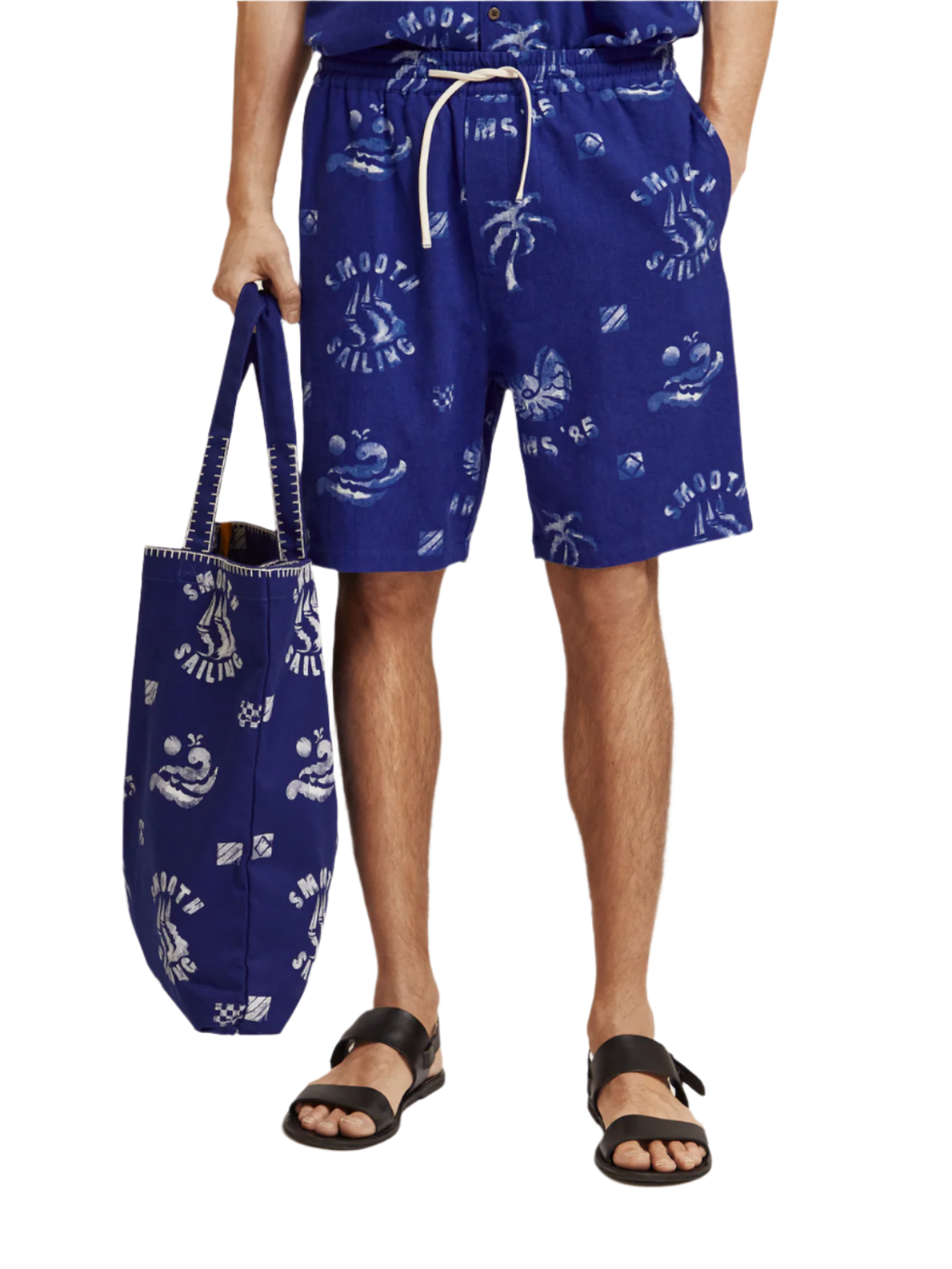 FAVE - PRINTED COTTON-BLEND BERMUDA