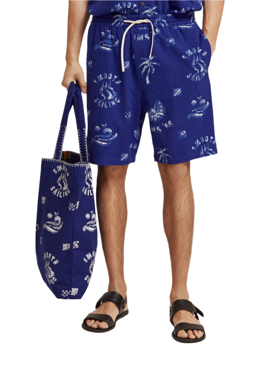 FAVE - PRINTED COTTON-BLEND BERMUDA