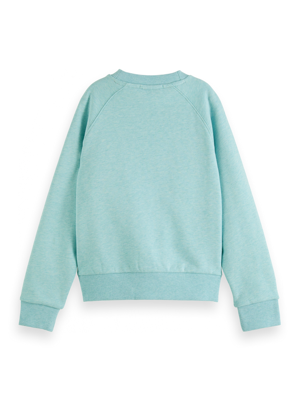 PRINTED AND EMBROIDERED REGULAR-FIT MELANGE SWEATSHIRT