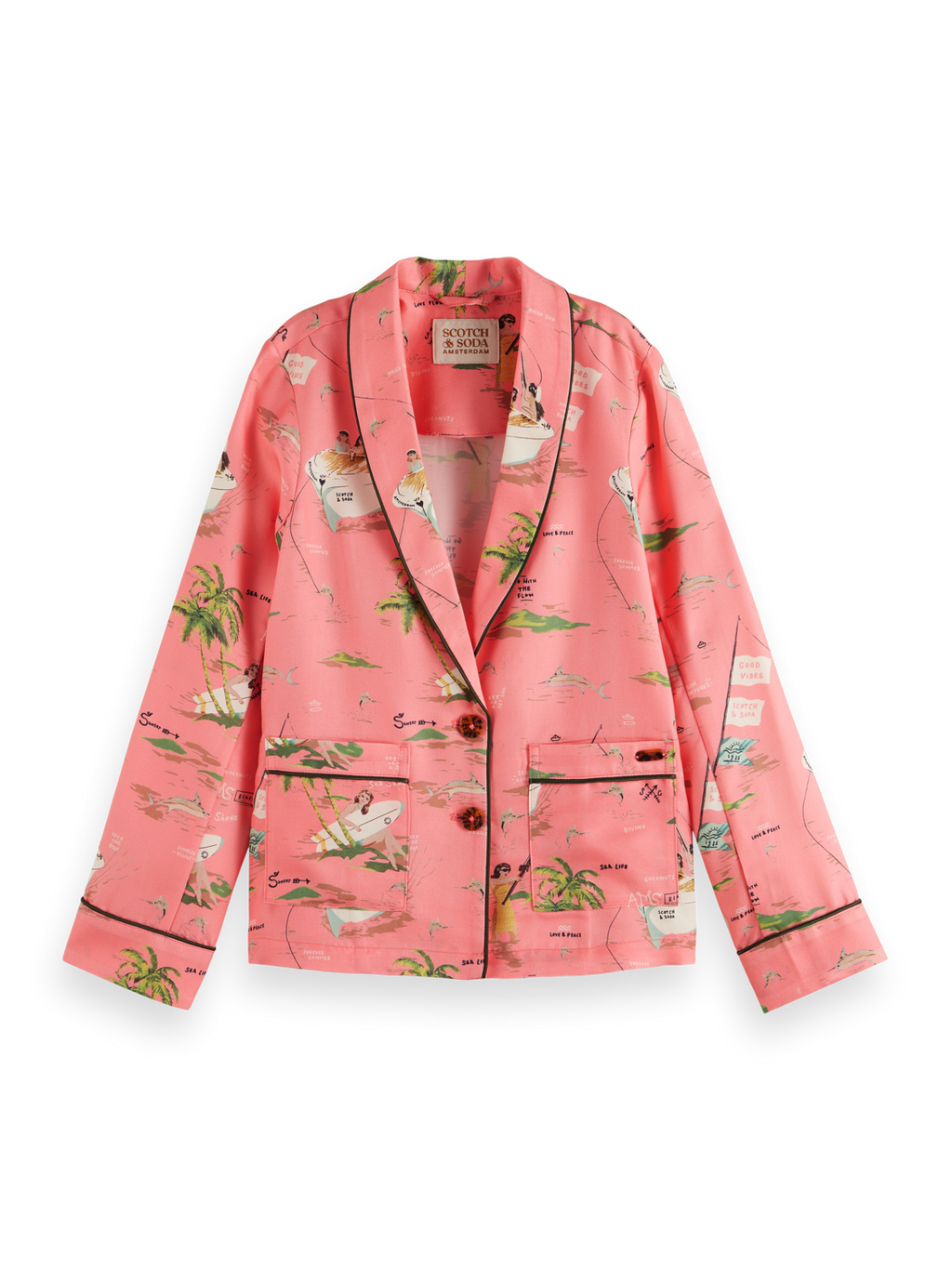 Girls SINGLE BREASTED PRINTED BLAZER