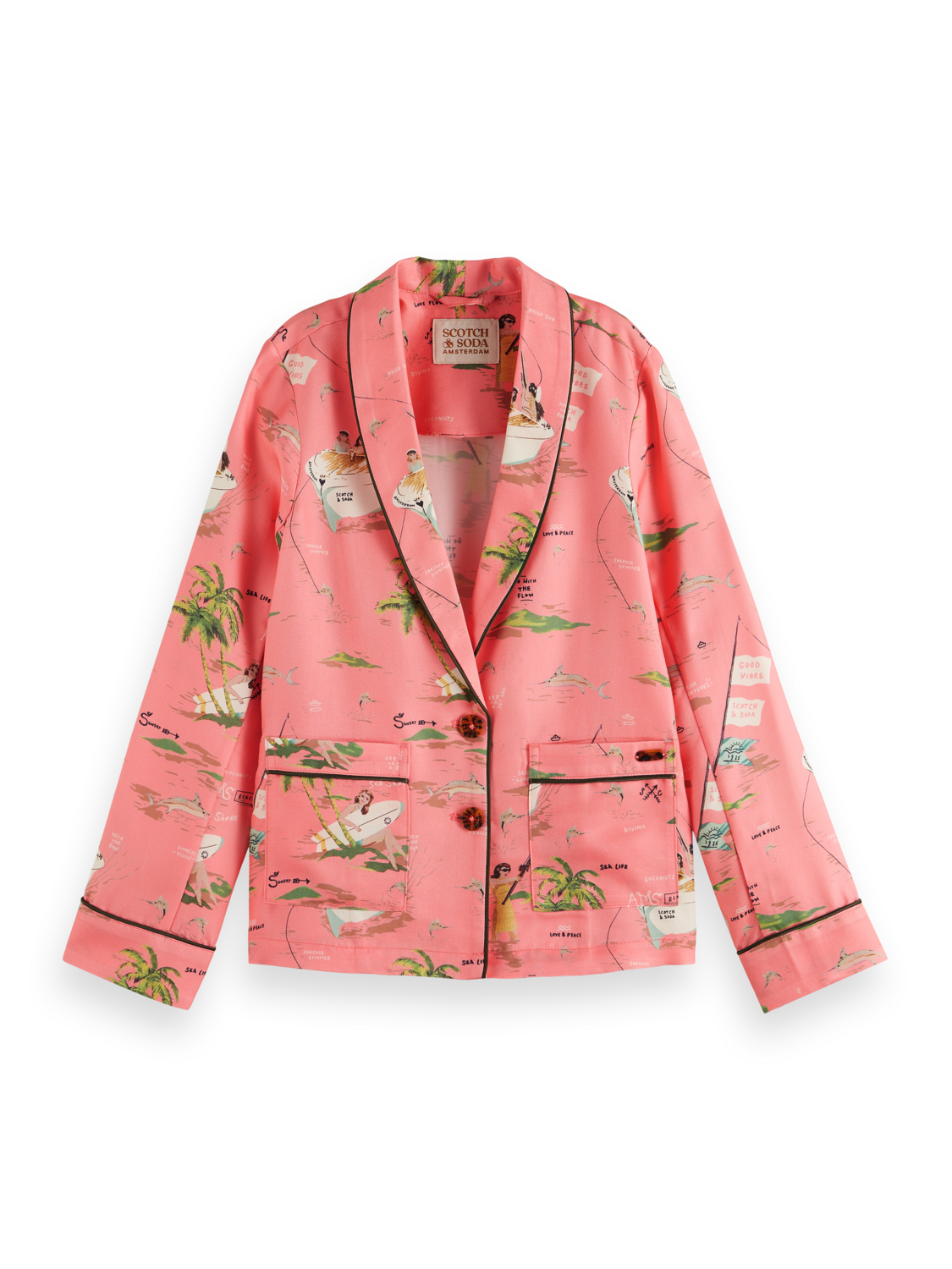 Girls SINGLE BREASTED PRINTED BLAZER