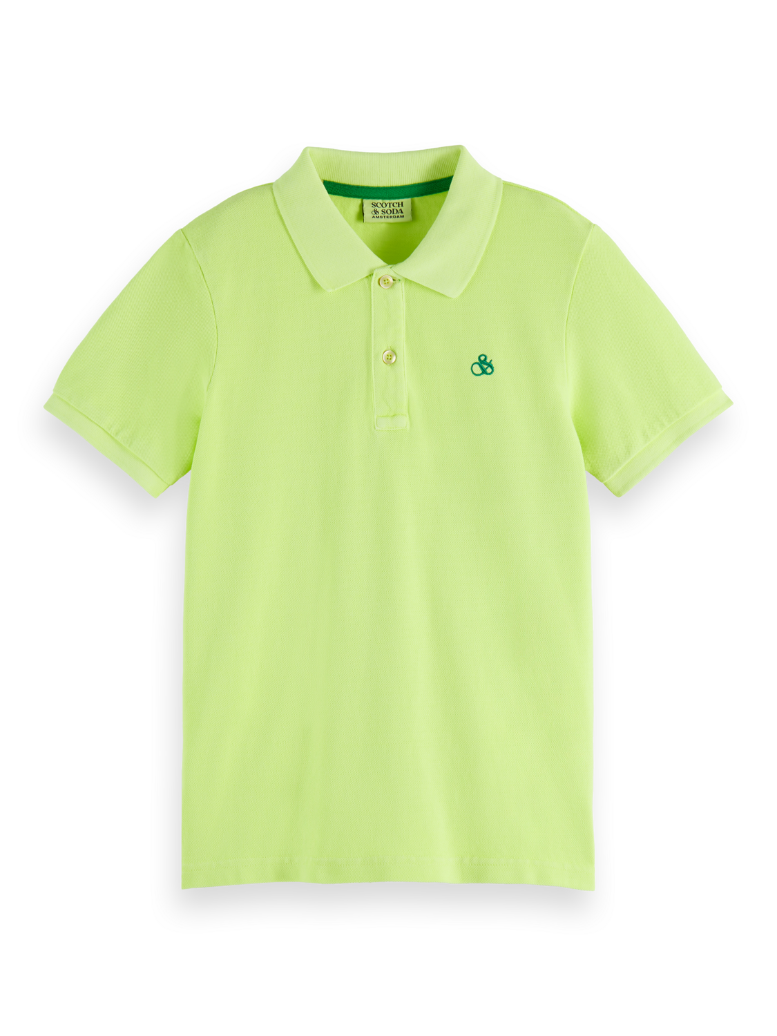 GARMENT-DYED SHORT-SLEEVED PIQUE POLO