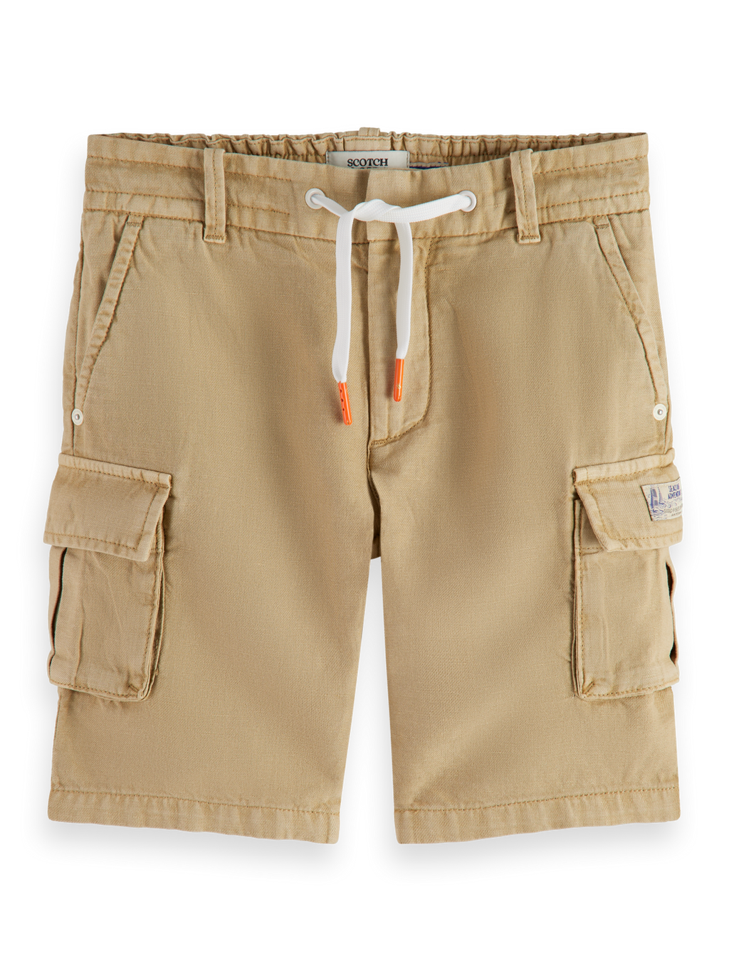 LONGER-LENGTH - GARMENT-DYED COTTON LINEN CARGO SHORTS