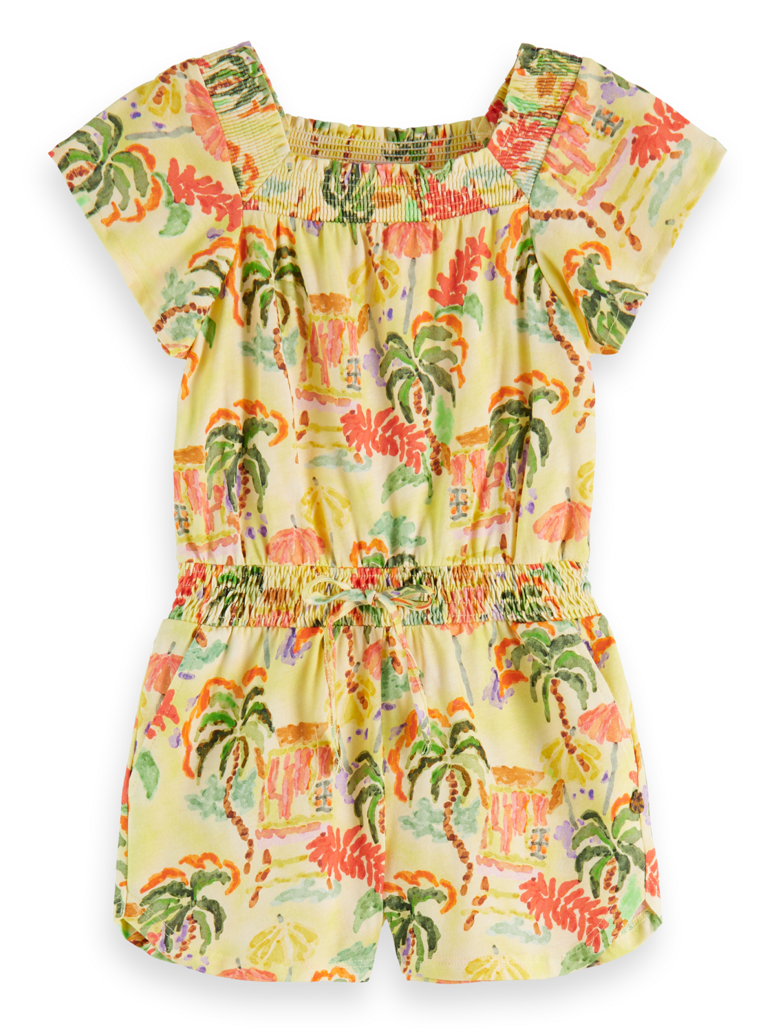 ALL-OVER PRINTED JERSEY PULL-ON ALL-IN-ONE
