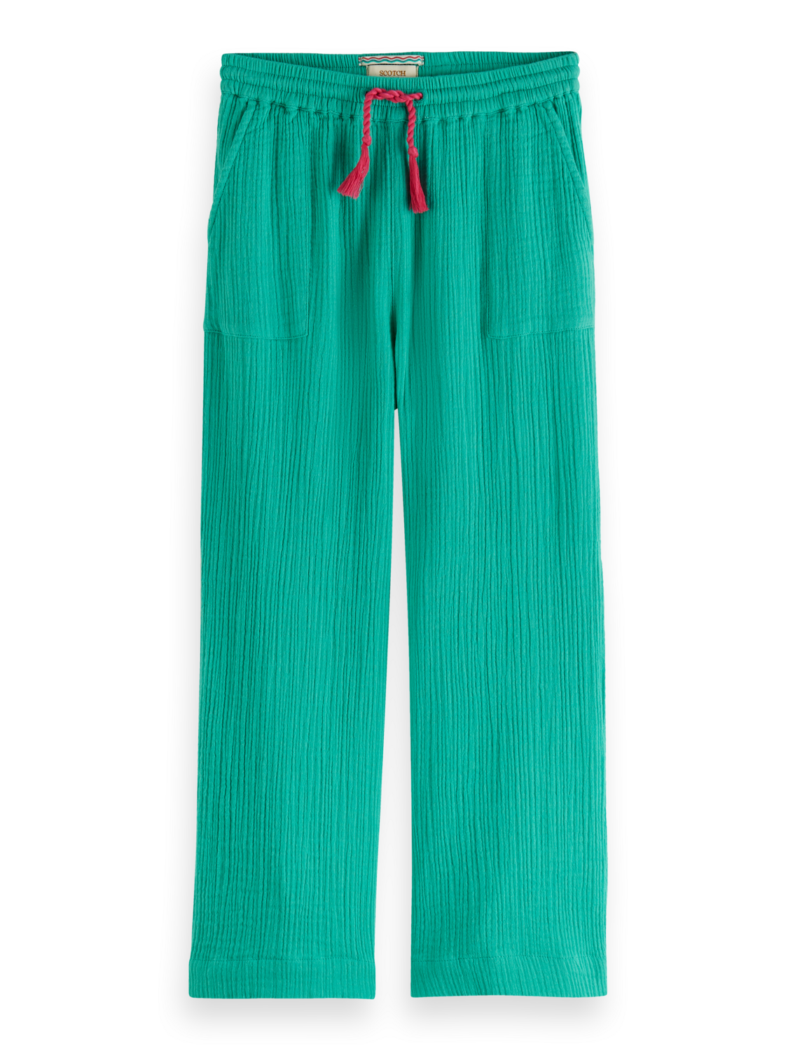 Girls STRAIGHT LEG CRINKLE COTTON PANTS