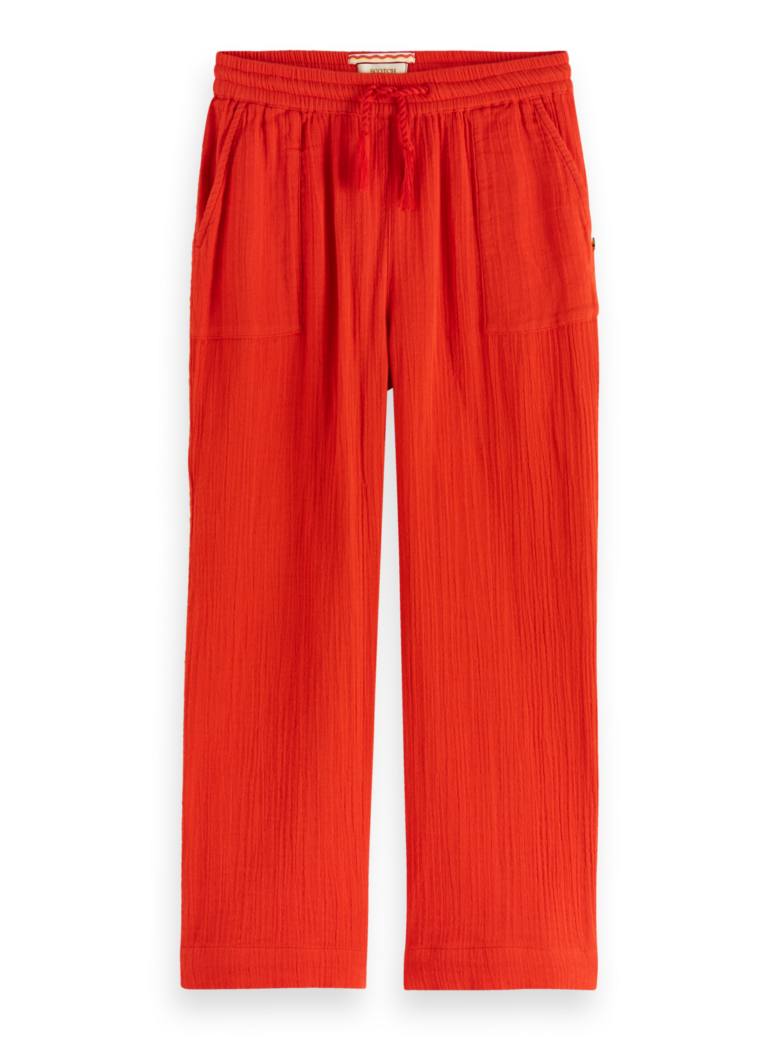 Girls STRAIGHT LEG CRINKLE COTTON PANTS