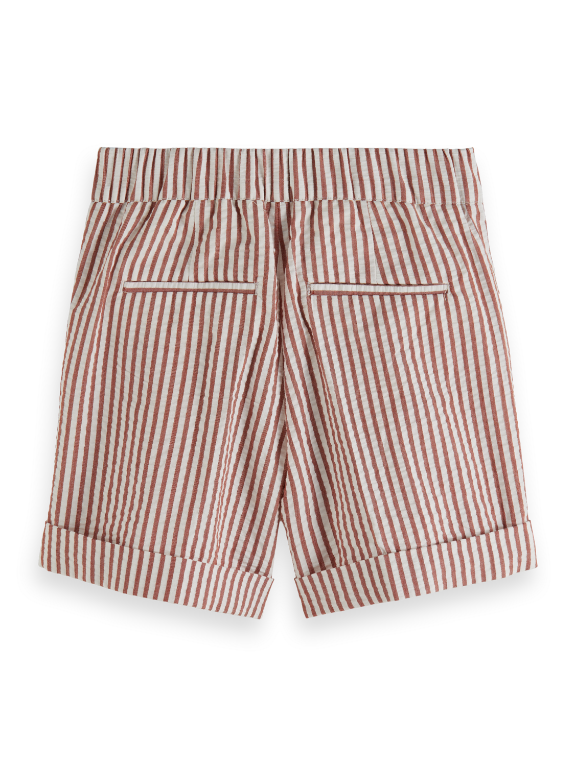 Girls BELTED YARN-DYED STRIPE SEERSUCKER SHORTS