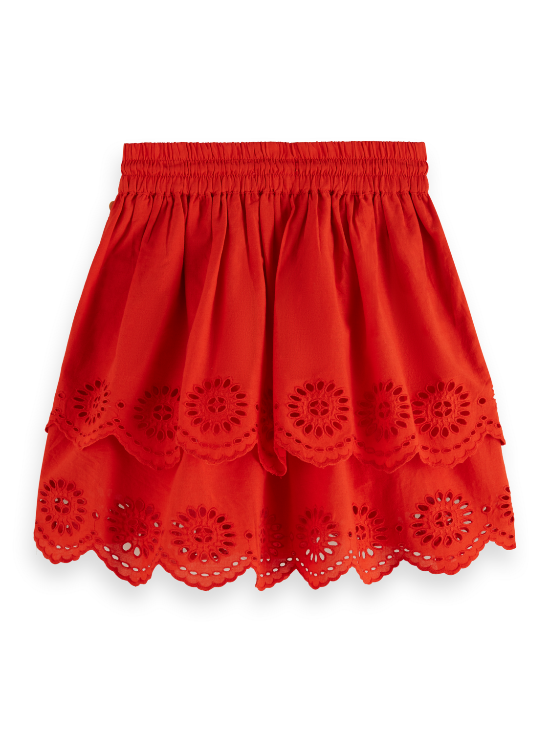 TIERED BRODERIE ANGLAISE SKIRT