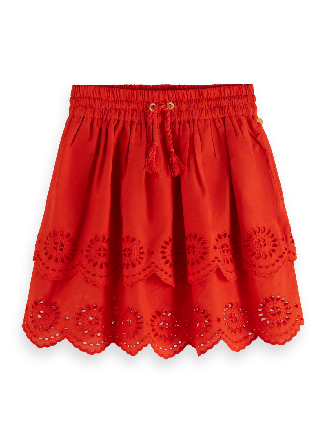 TIERED BRODERIE ANGLAISE SKIRT