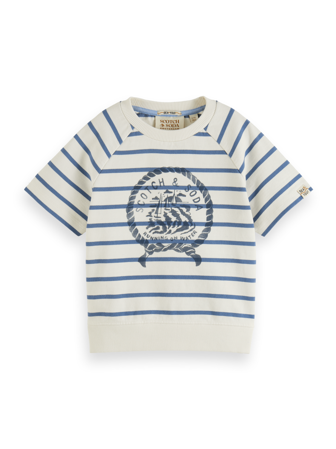 Girls SHORT SLEEVED PRINTED SWEAT TOP