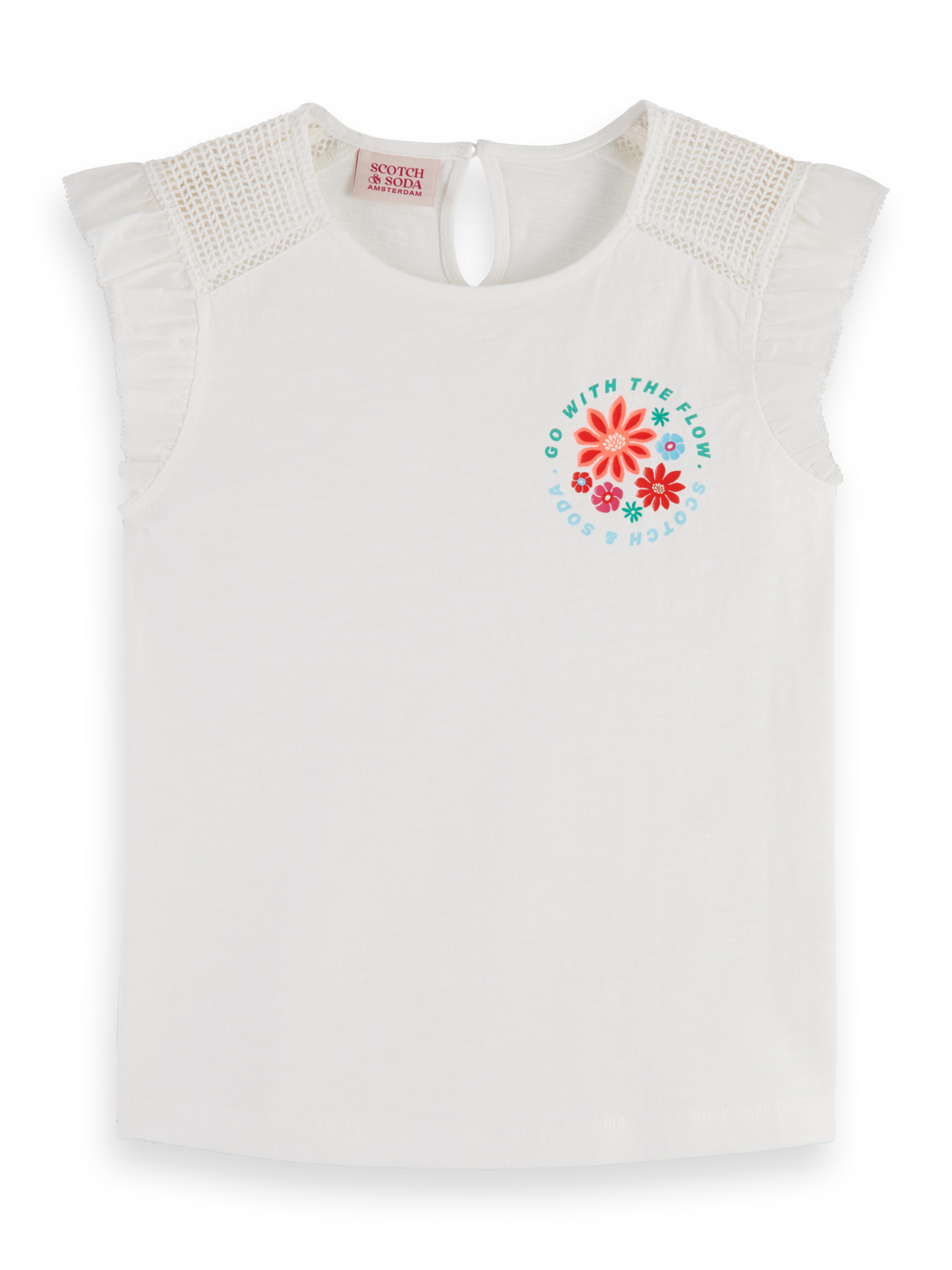 WOVEN DETAIL REGULAR-FIT T-SHIRT