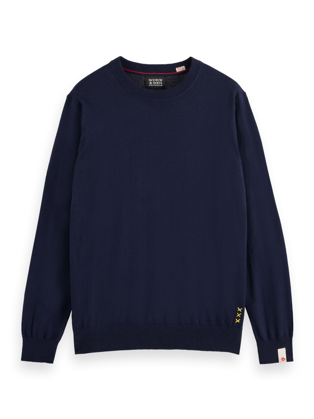 LINEN BLEND CREWNECK PULLOVER