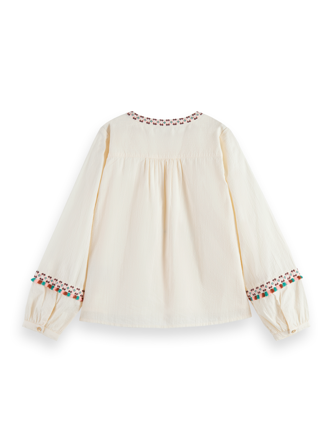 Girls NEON POP EMBROIDERED LONG-SLEEVED TOP